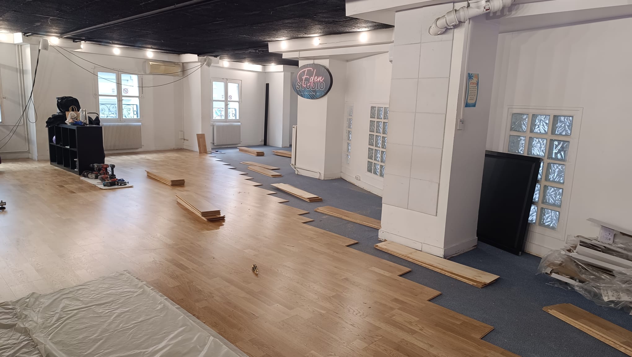 Pose de parquet avec sous couche